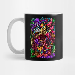 Fish Doodle Illustration Mug